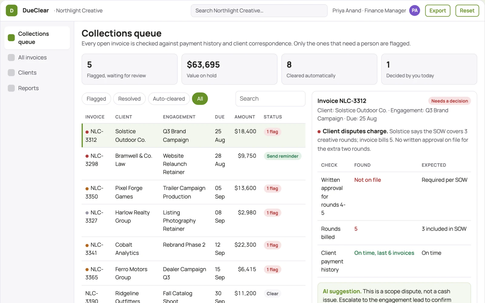 What Accounts receivable assistant looks like