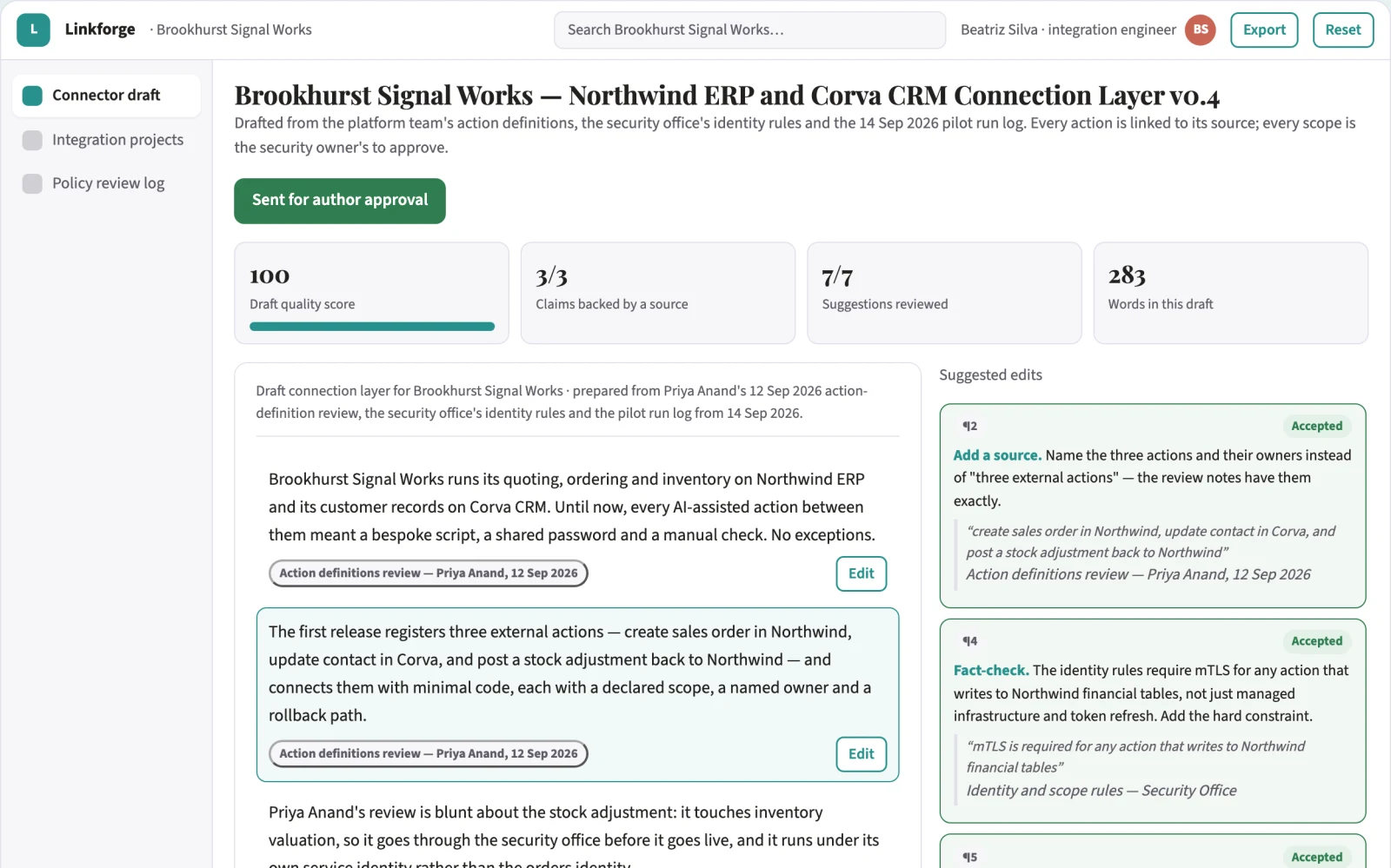 What AI action connection and workflow layer looks like