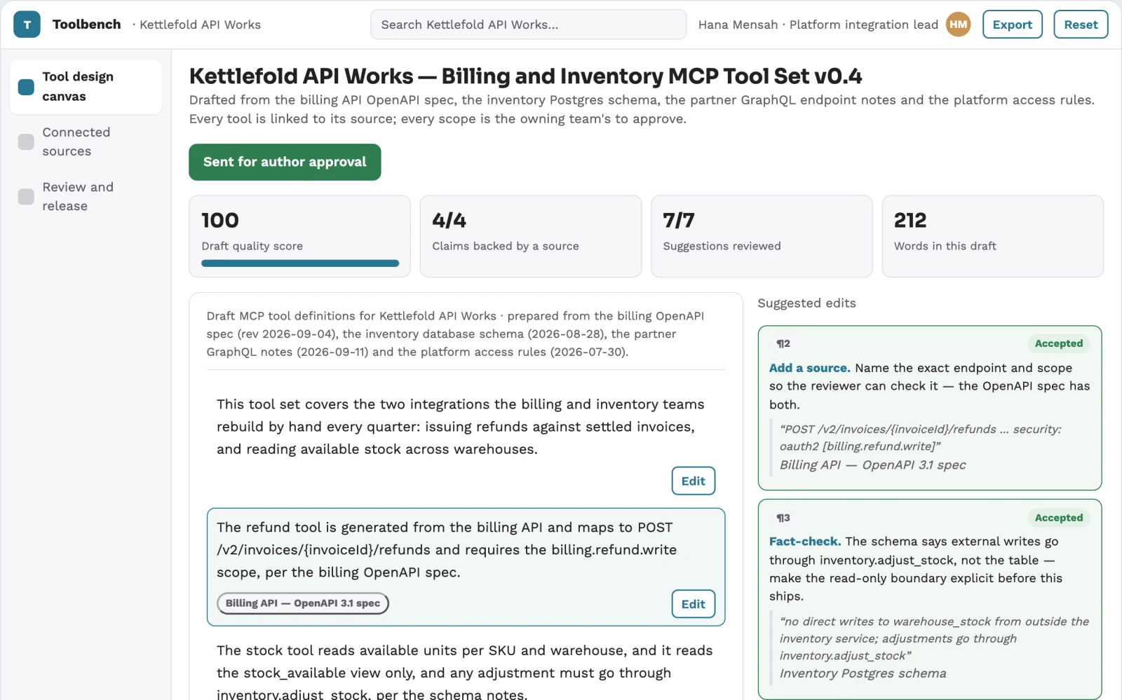 What API-to-agent tool delivery workbench looks like