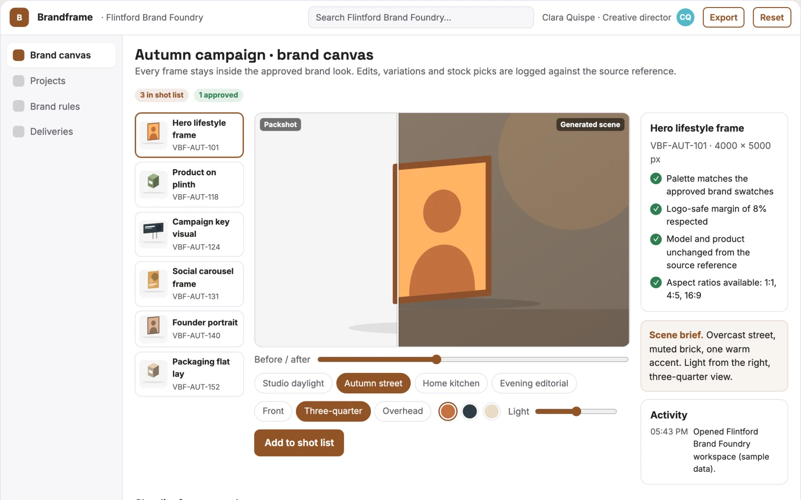 What Brand-consistent image production workbench looks like