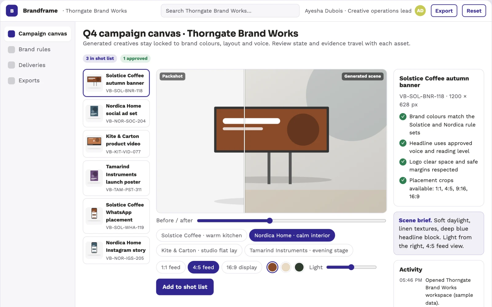 What Brand-governed ad creative production platform looks like