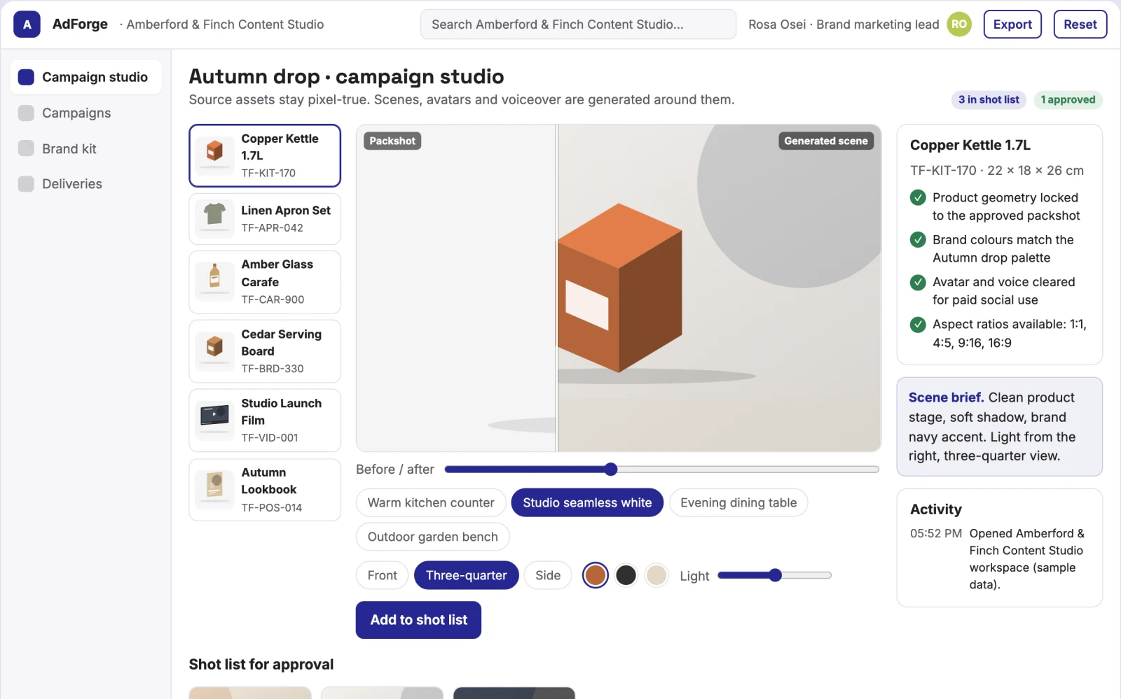 What Brand-owned AI video ad production studio looks like