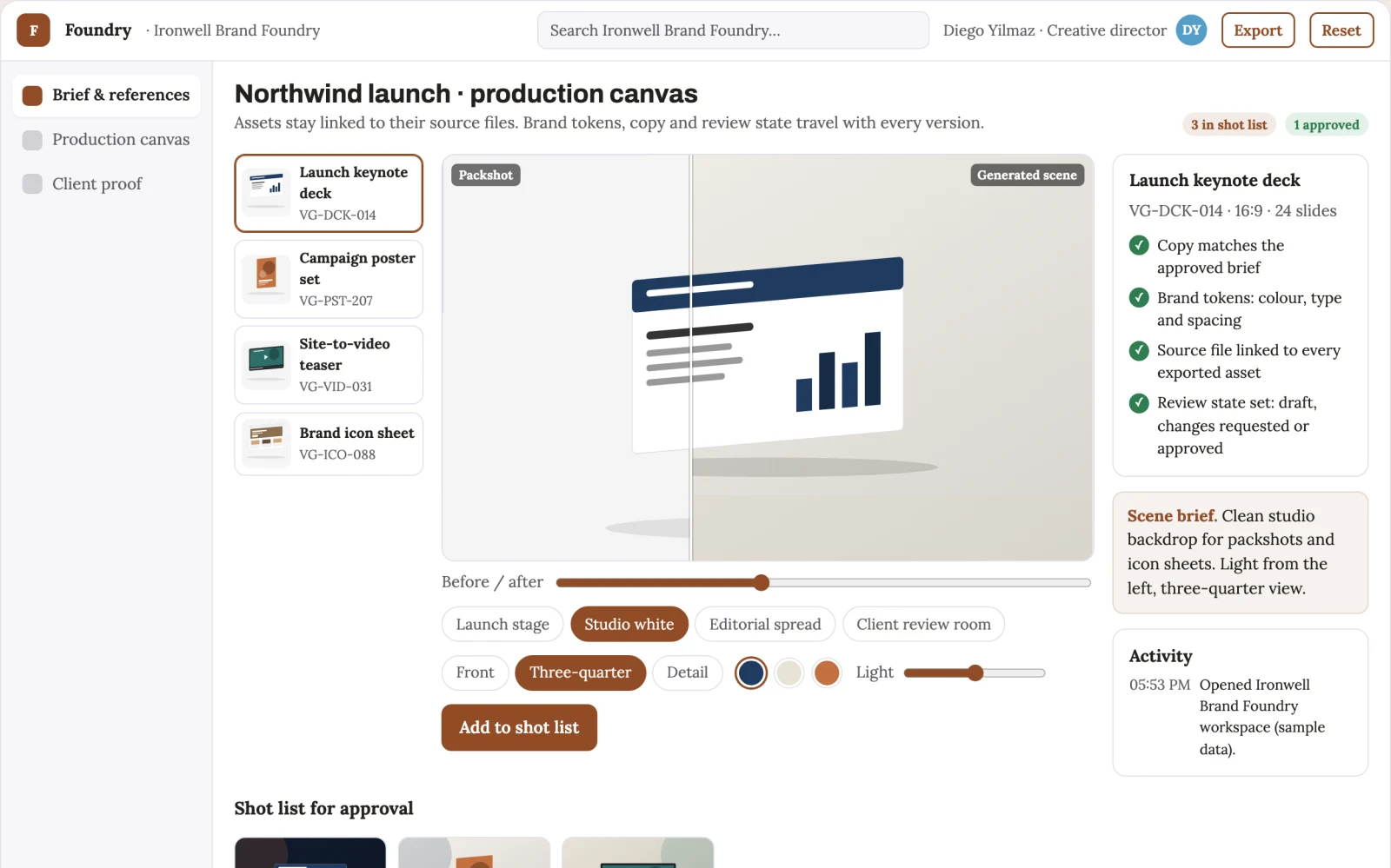 What Brand visual production and review platform looks like