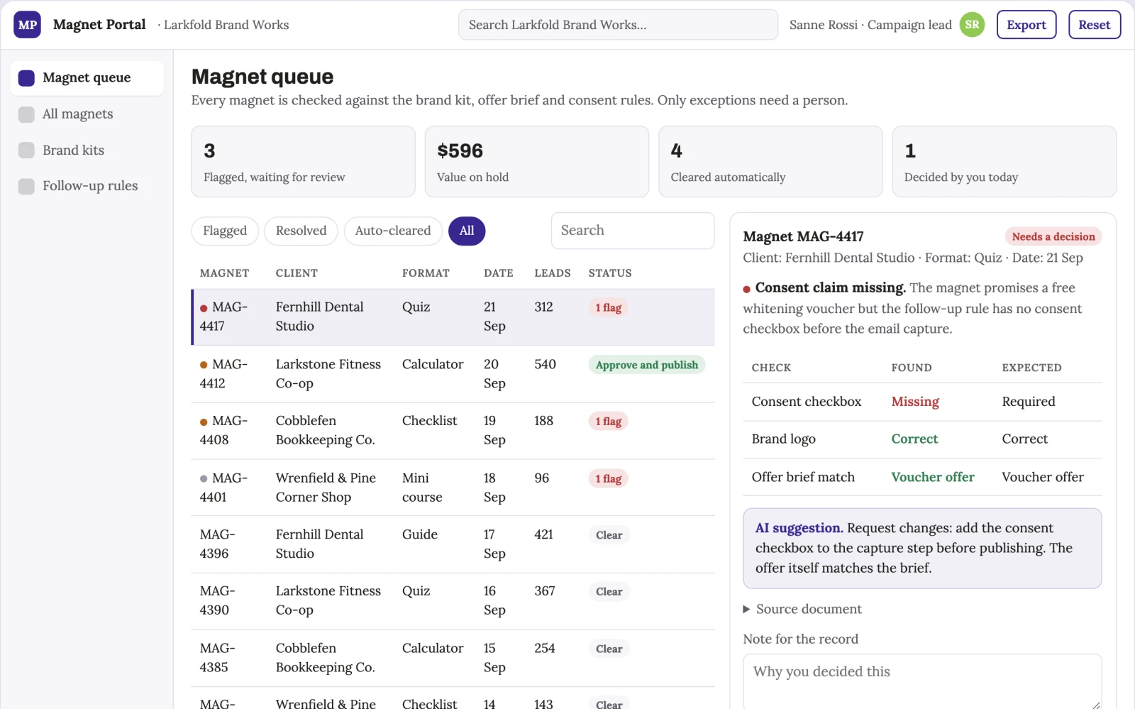 What Branded AI lead magnet portal looks like