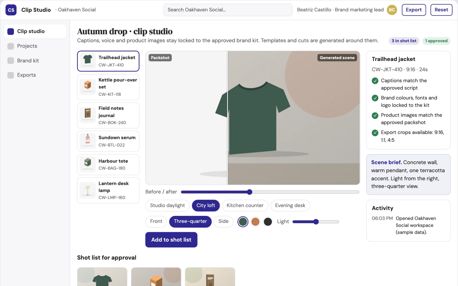 What Branded short-video production workbench looks like