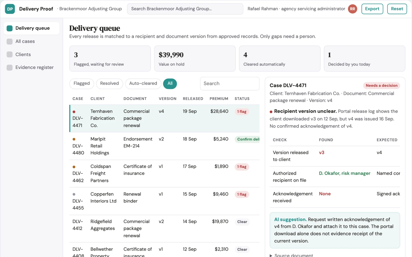 What Broker client-document delivery proof looks like