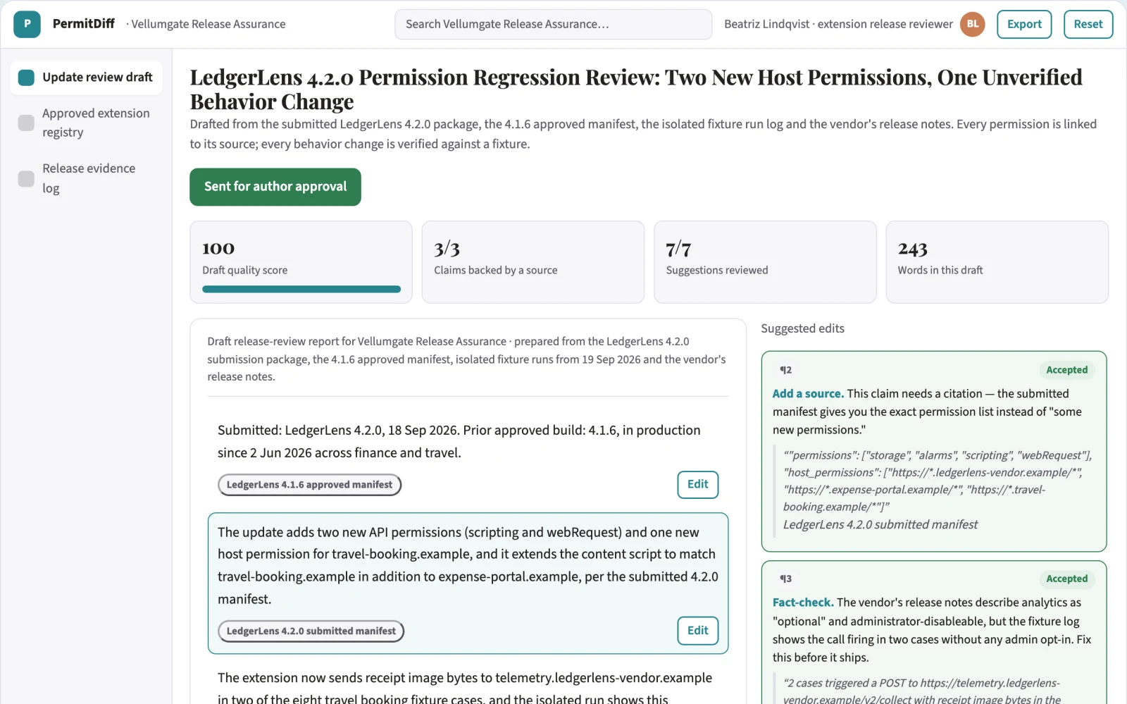 What Browser extension permission regression lab looks like