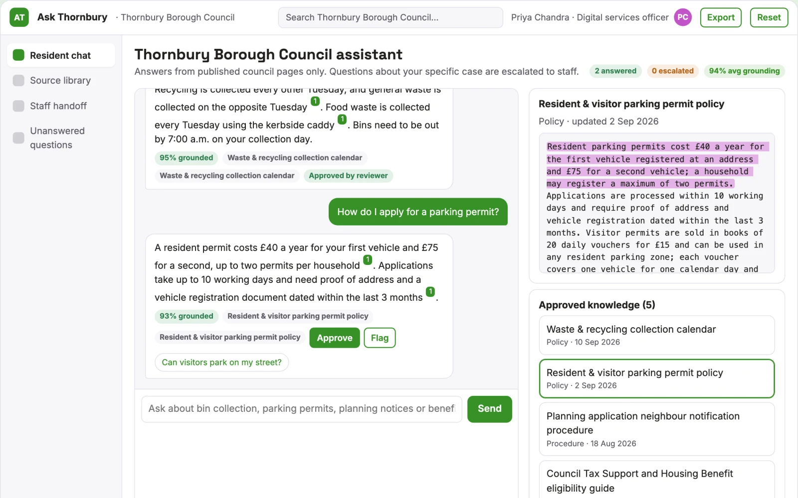 What Citizen information assistant looks like