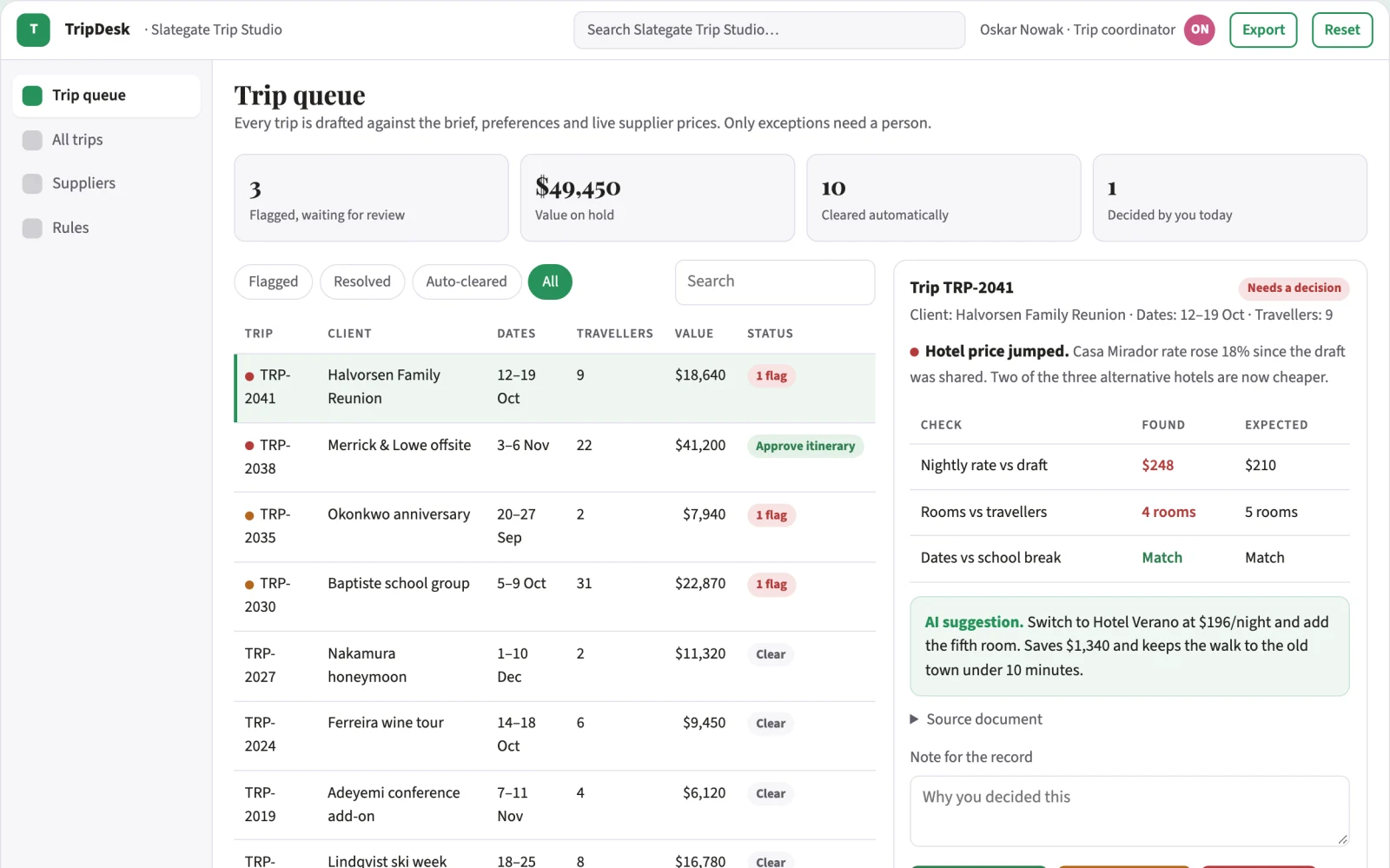 What Conversational trip planning and booking portal looks like