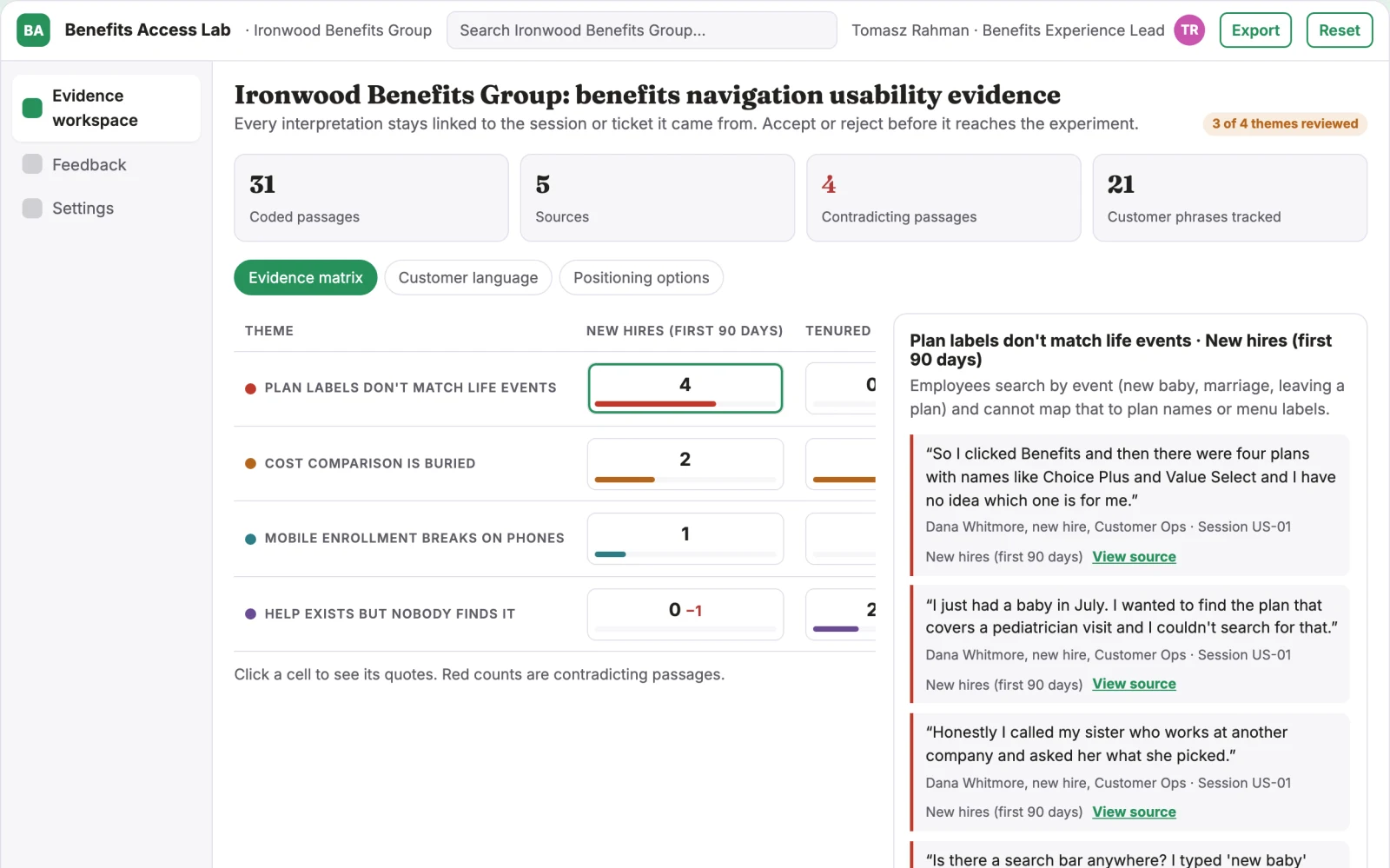 What Employee benefits usability experiment lab looks like