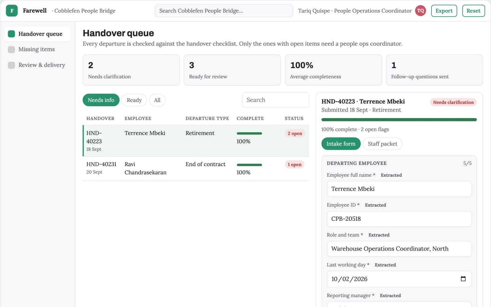 What Employee farewell knowledge capture looks like