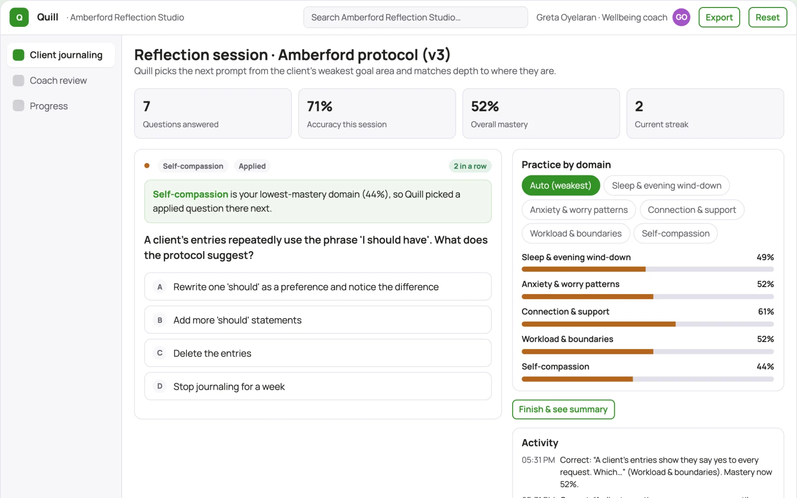 What Encrypted reflective journaling and emotional insight workbench looks like