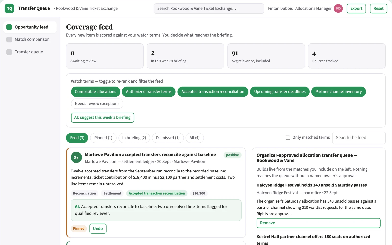 What Event ticket inventory exchange engine looks like