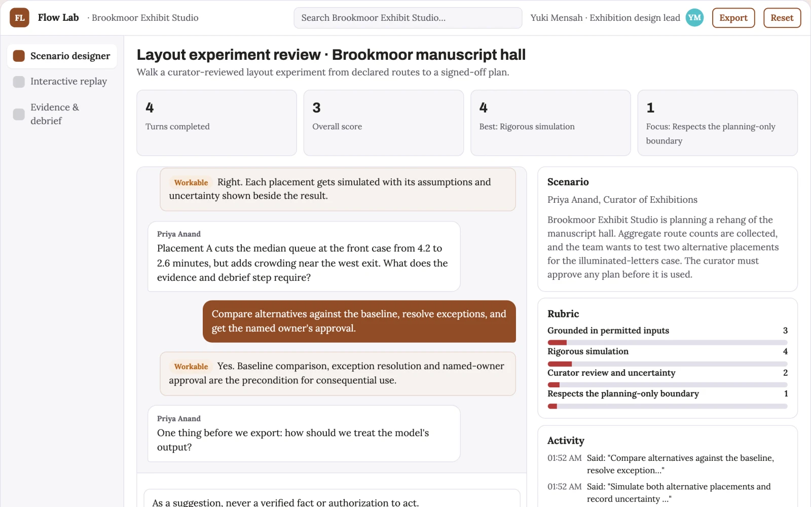 What Exhibition visitor-path experiment lab looks like