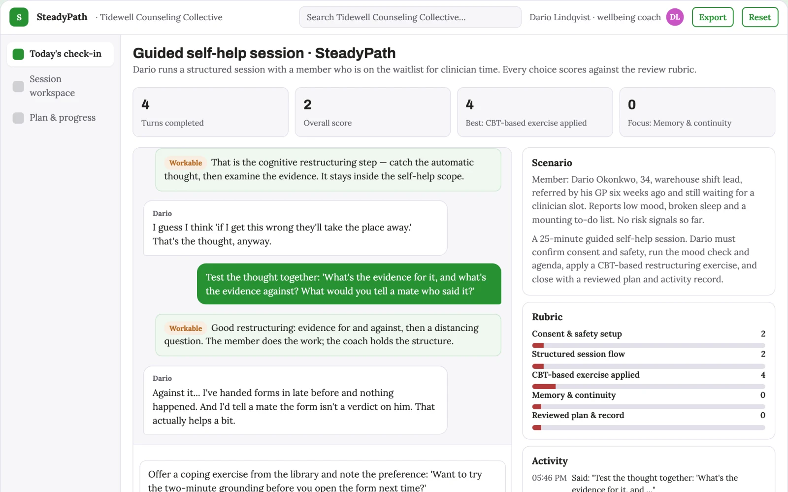 What Guided self-help and daily planning companion looks like