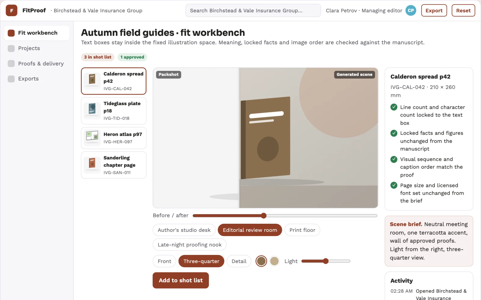 What Illustrated book text-fit revision workbench looks like