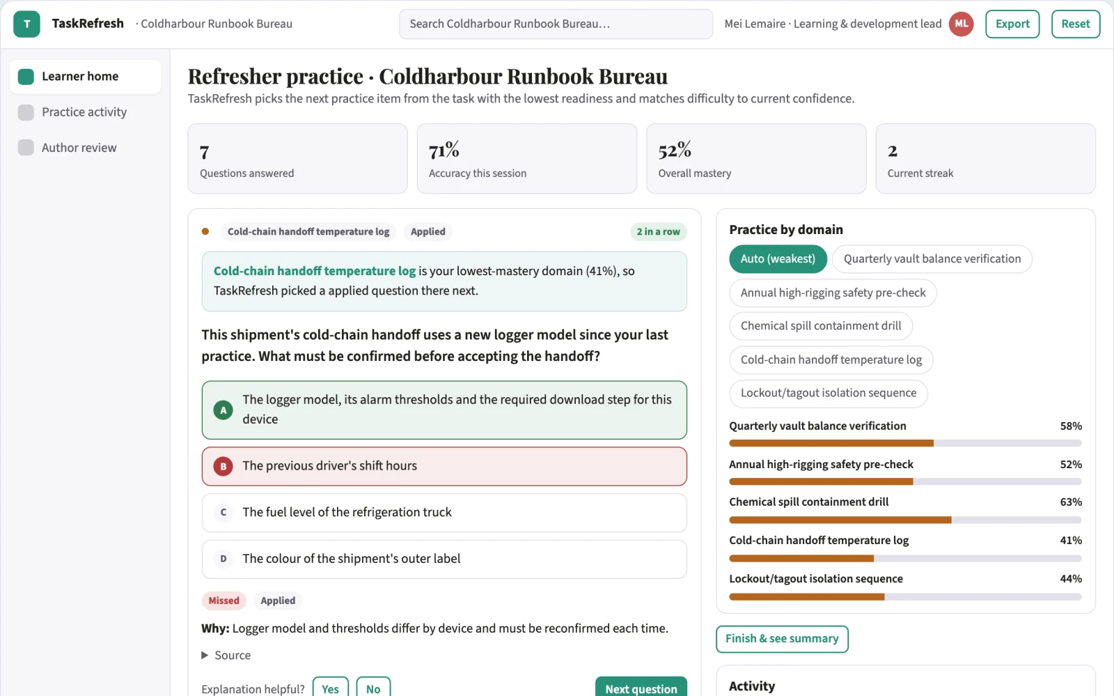 What Infrequent-task refresher scheduler looks like