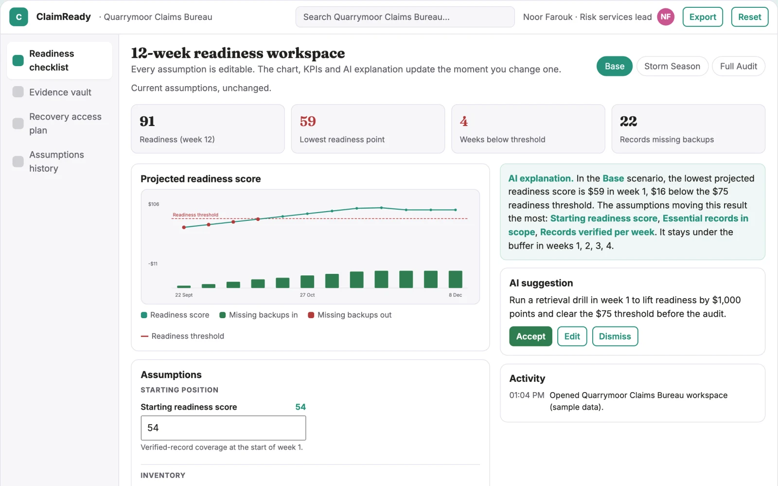 What Insurance catastrophe document readiness looks like