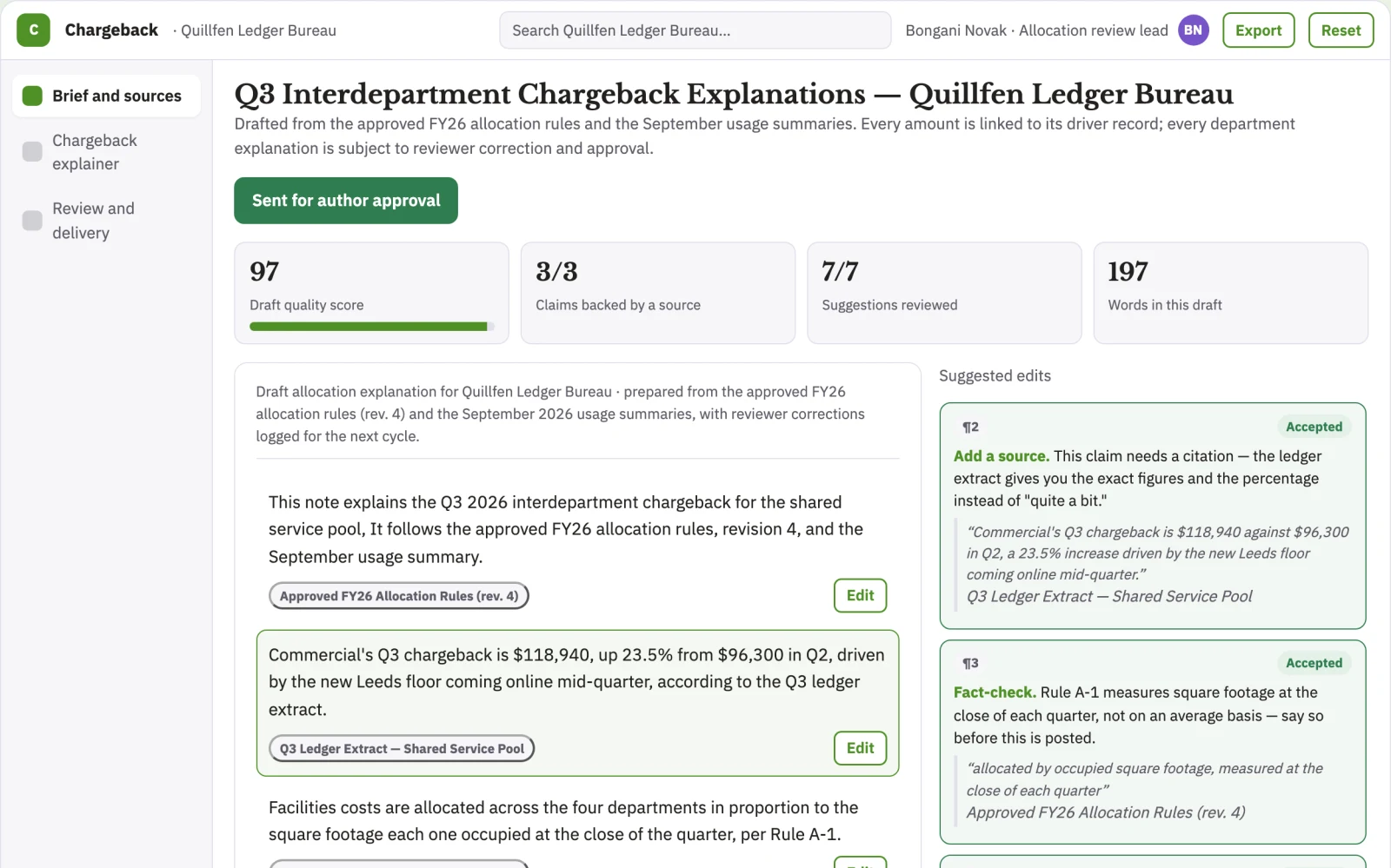What Interdepartment chargeback explainer looks like