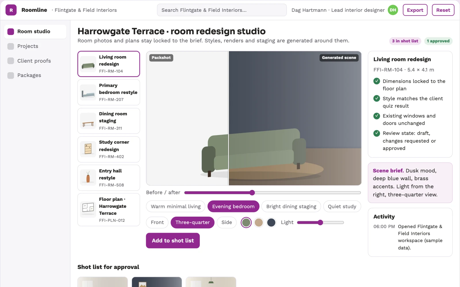 What Interior redesign visualization and review platform looks like