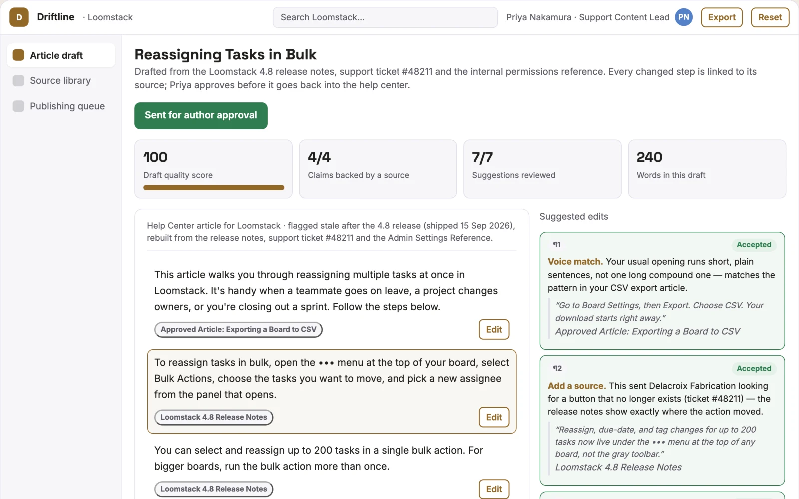 What Knowledge base maintenance looks like