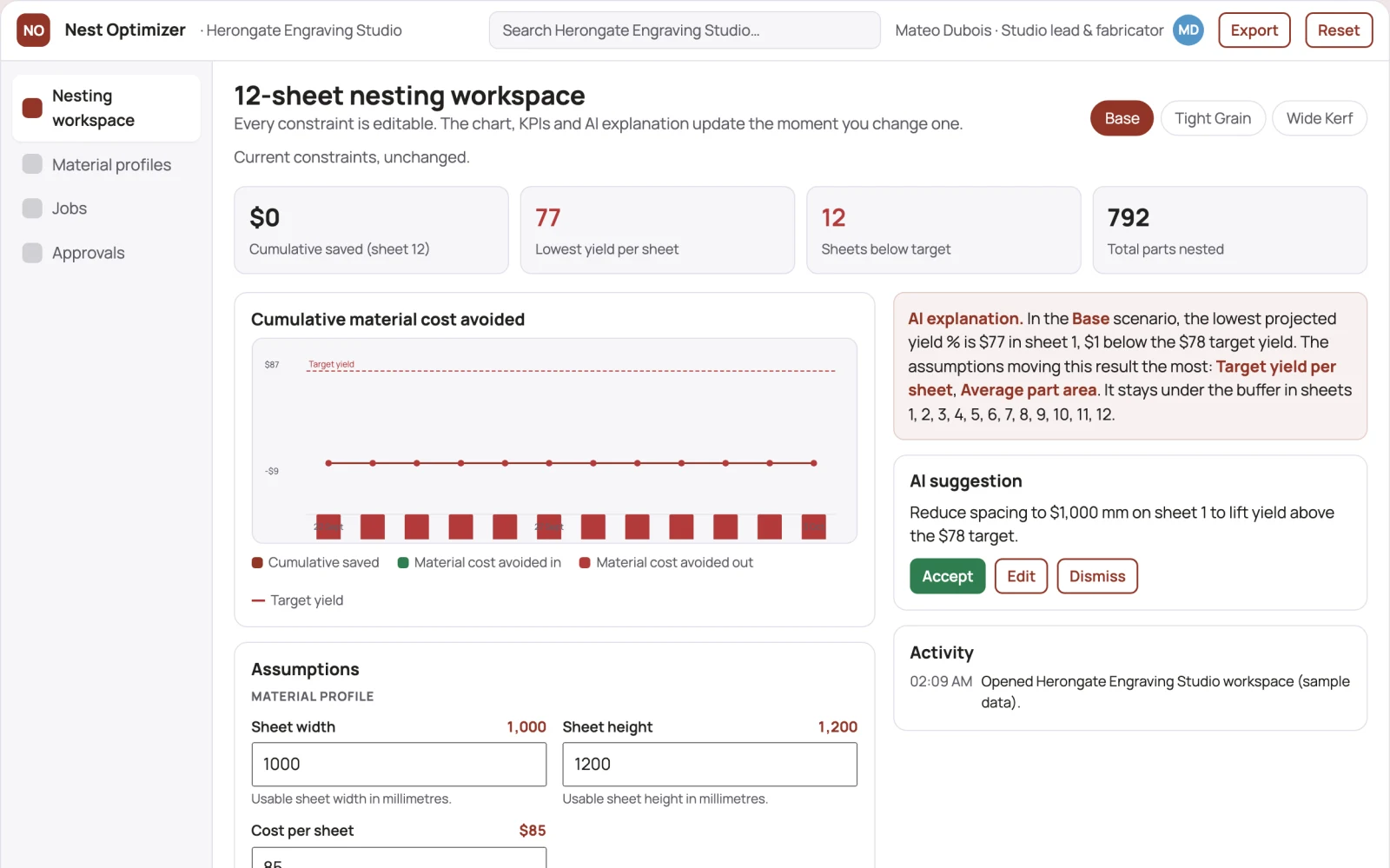 What Laser-cut art nesting optimizer looks like