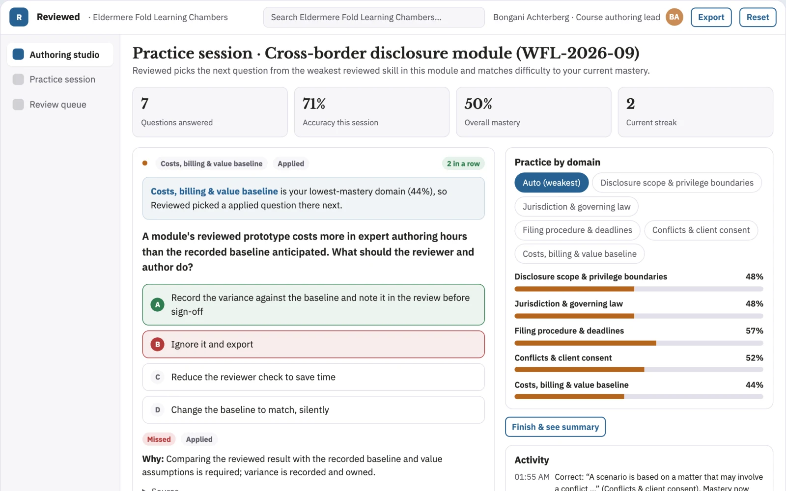 What Legal knowledge monetization course studio looks like