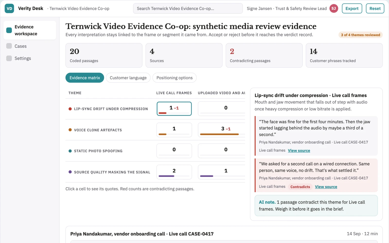What Live and file media authenticity verification workspace looks like