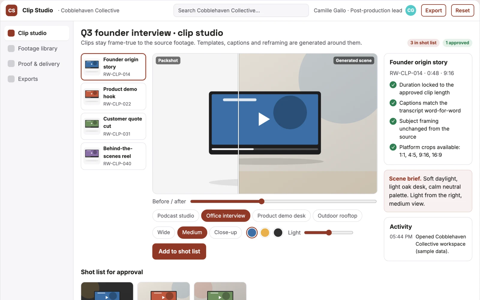 What Long-video highlight clip production workbench looks like