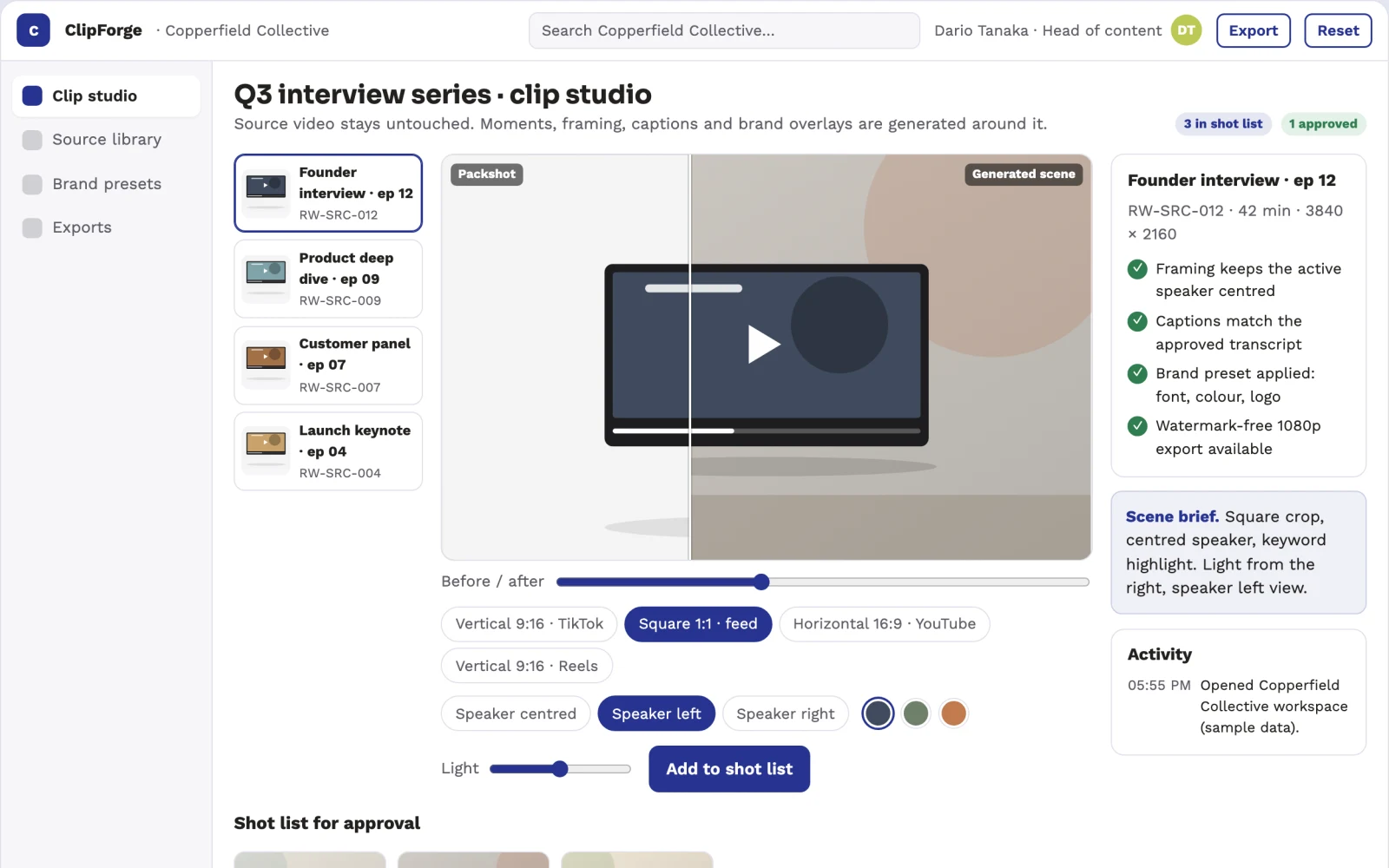What Long-video short-clip production studio looks like