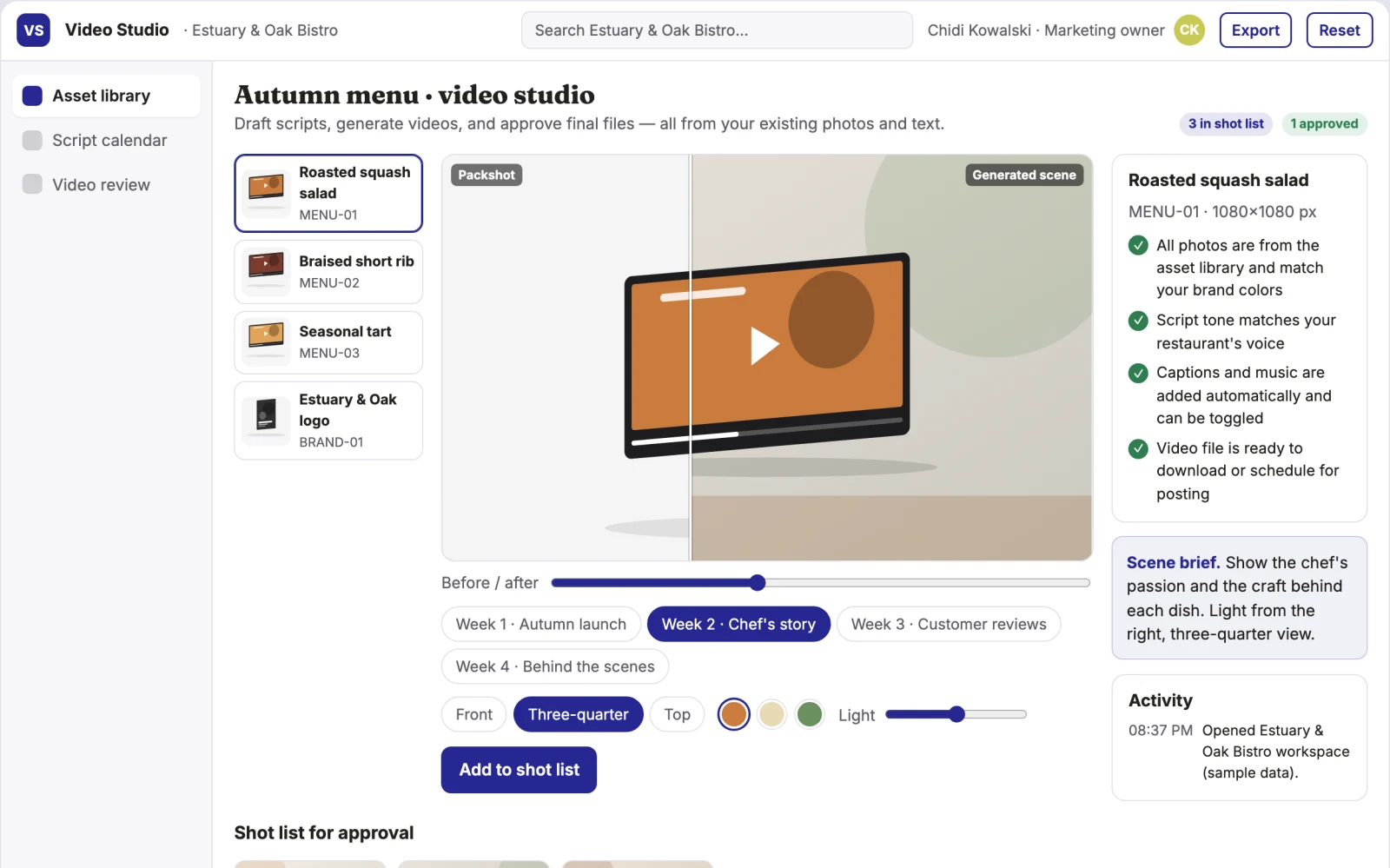 What Social Video Studio looks like