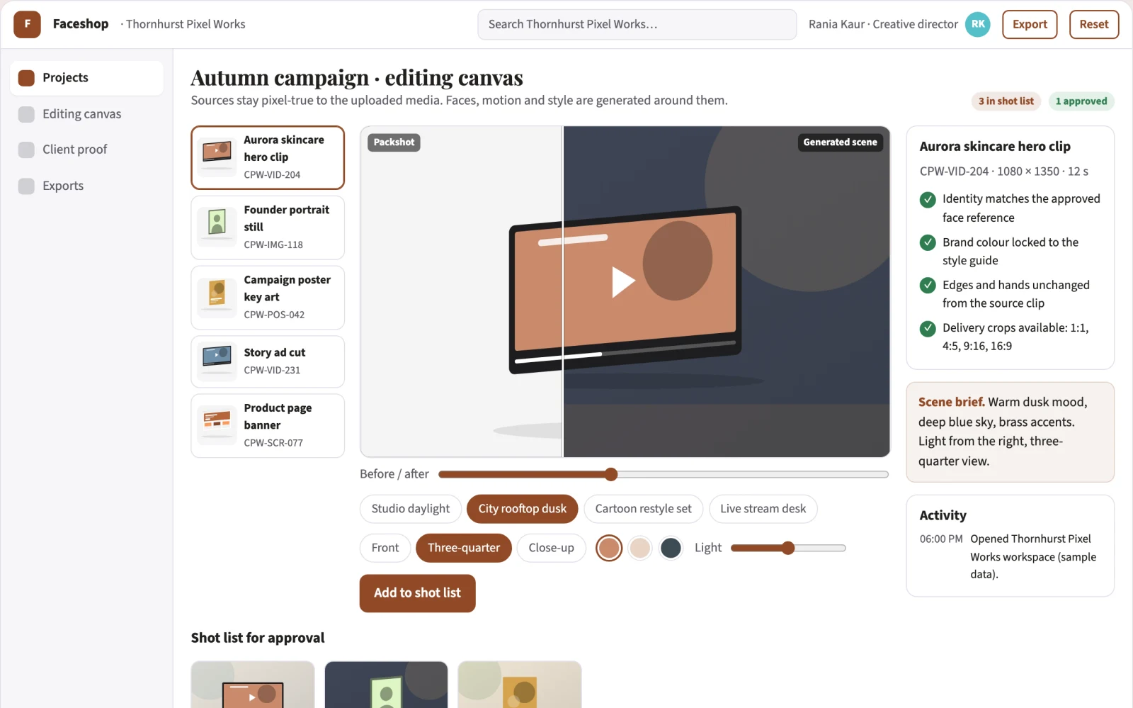 What Managed AI photo and video effects studio looks like