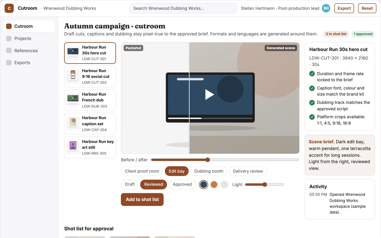 What Managed AI video production and review platform looks like