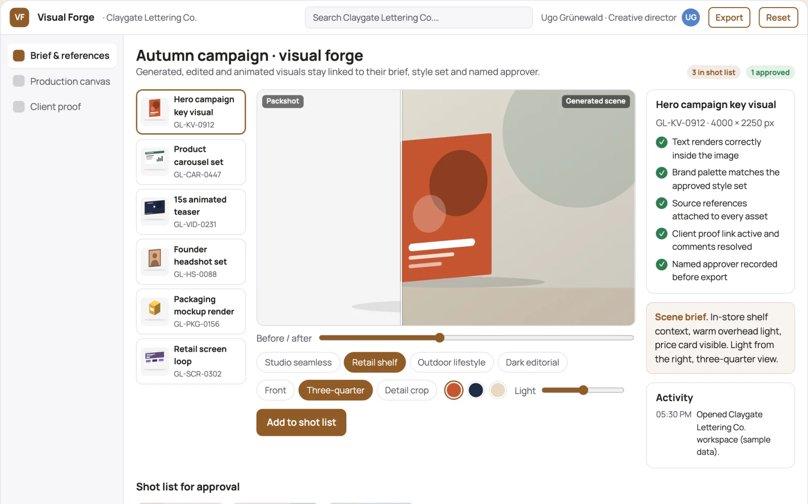 What Managed AI visual production and review platform looks like