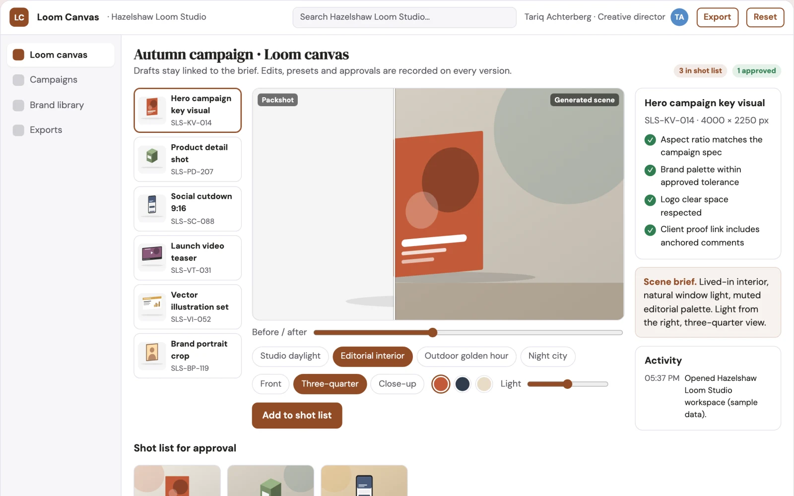 What Managed AI visual production workbench looks like