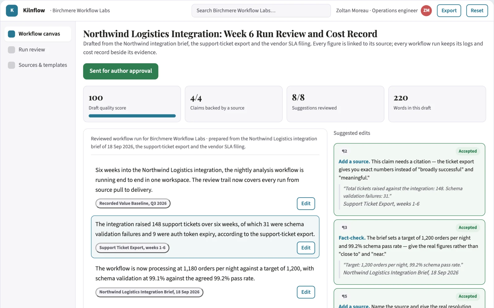 What Managed AI workflow delivery workspace looks like
