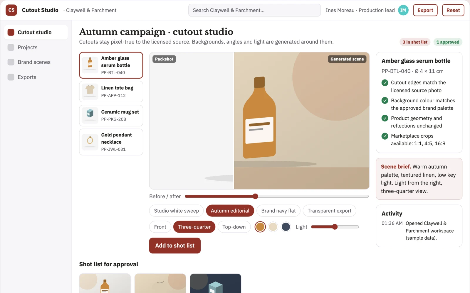 What Managed image cutout and background replacement studio looks like
