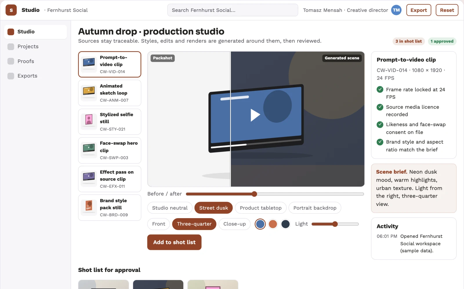 What Managed short-video and stylized image studio looks like