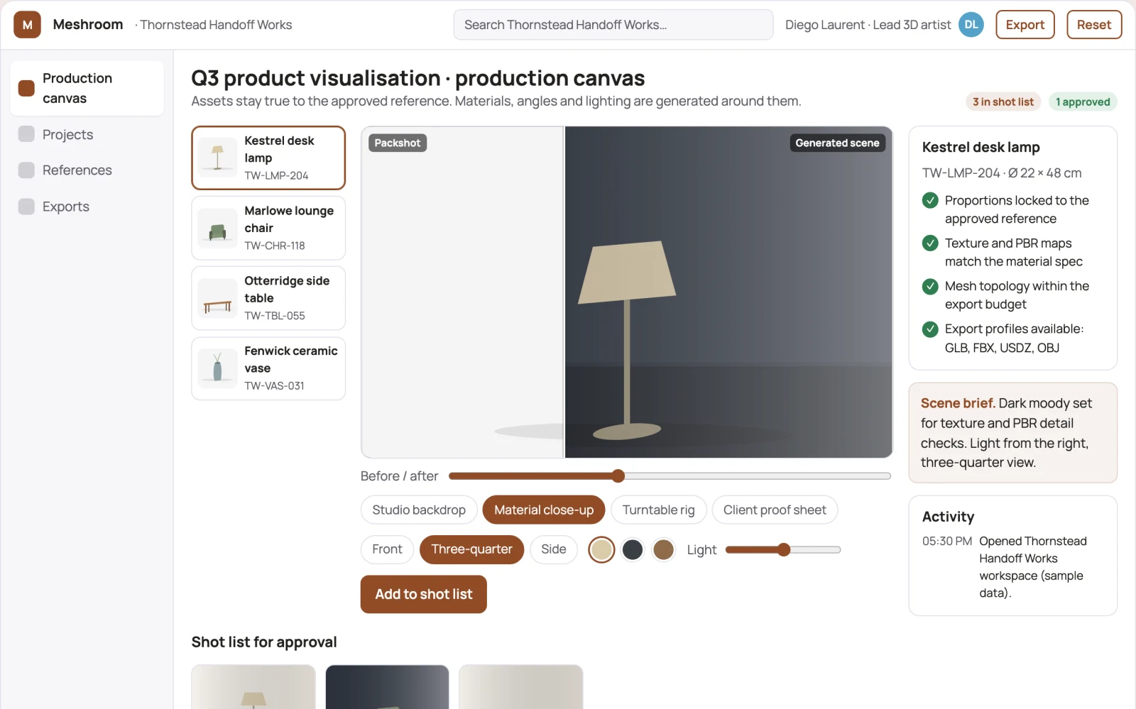 What Managed text-and-image to 3D asset production platform looks like