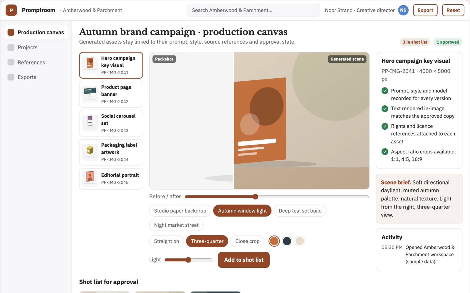 What Managed text-to-image production workbench looks like
