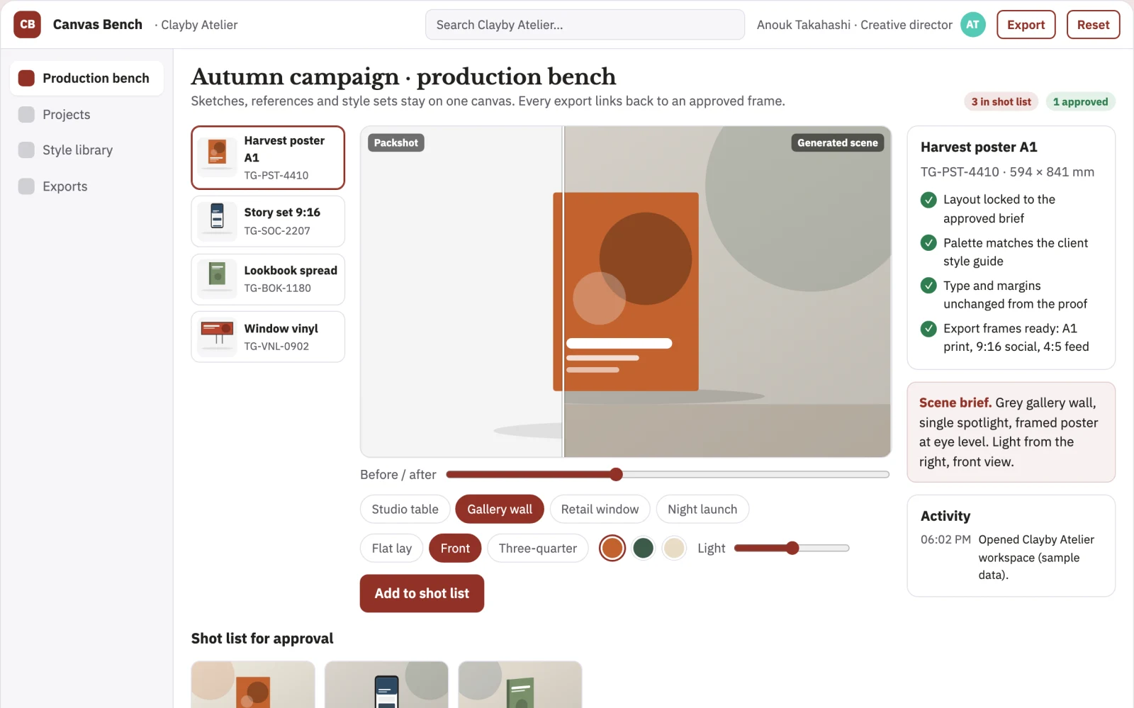 What Managed visual canvas production workbench looks like