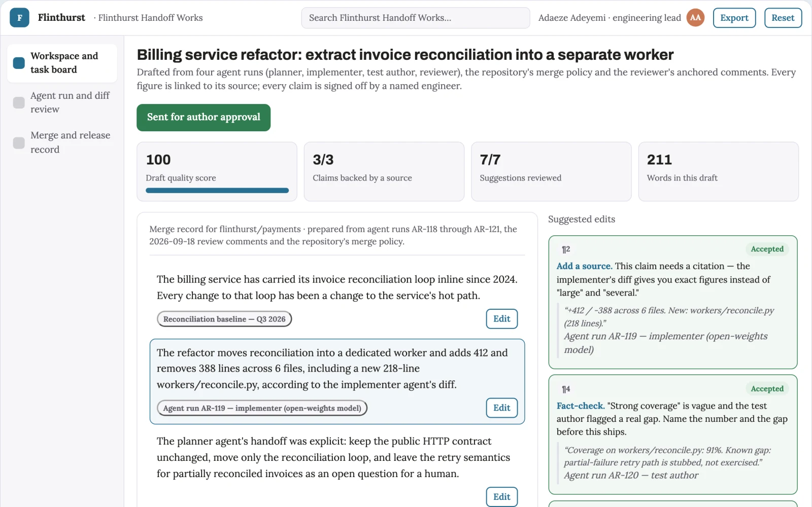 What Multi-agent software delivery workspace looks like