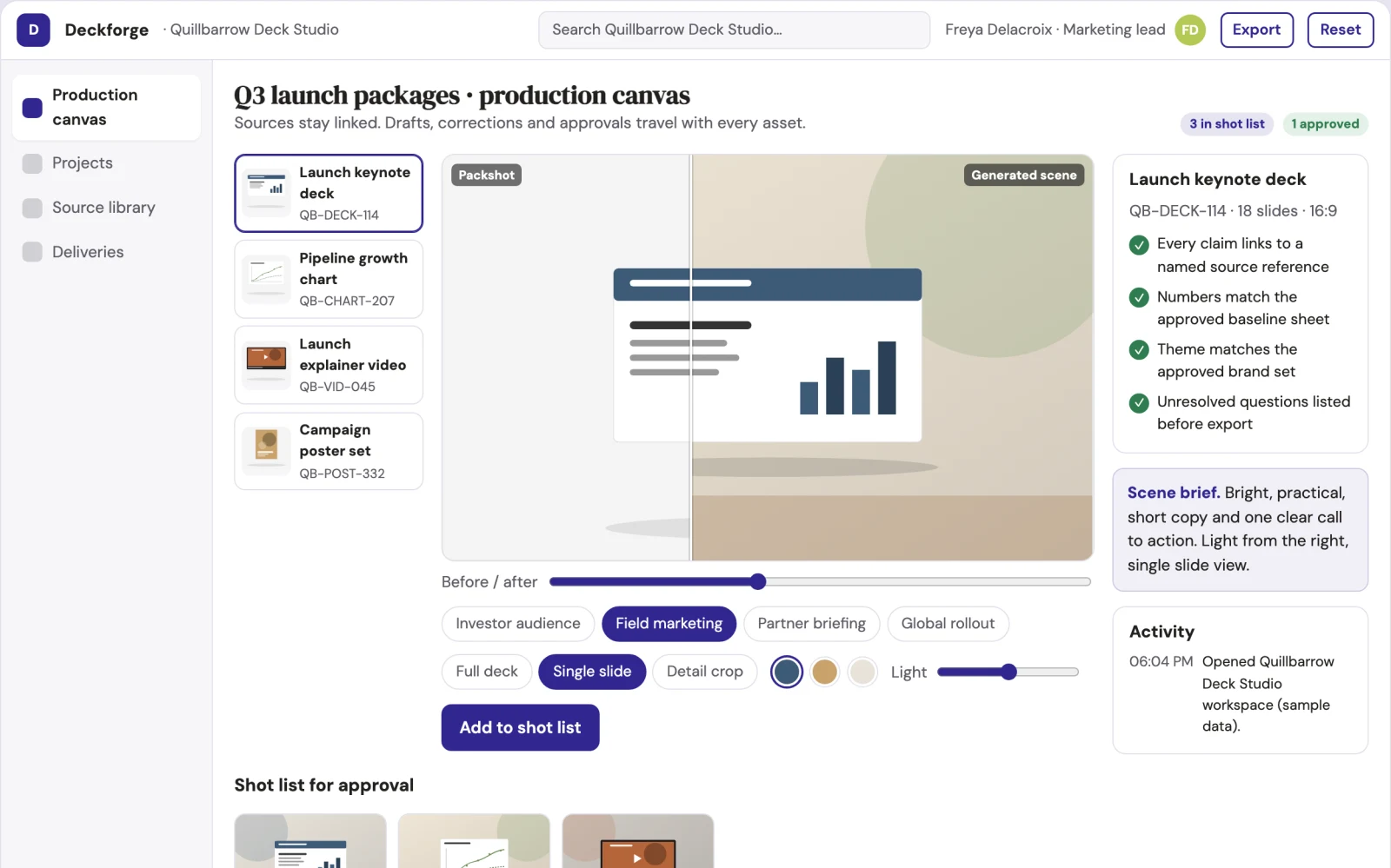What Multi-format content production and review workbench looks like