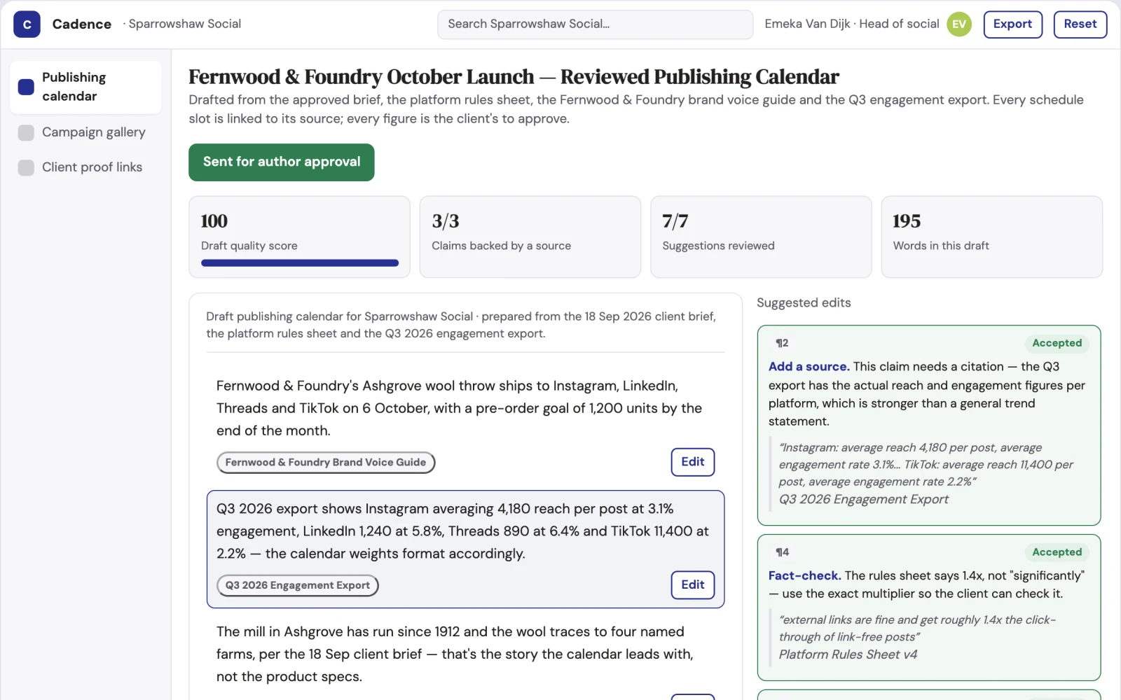 What Multi-platform social publishing and audience insight workbench looks like