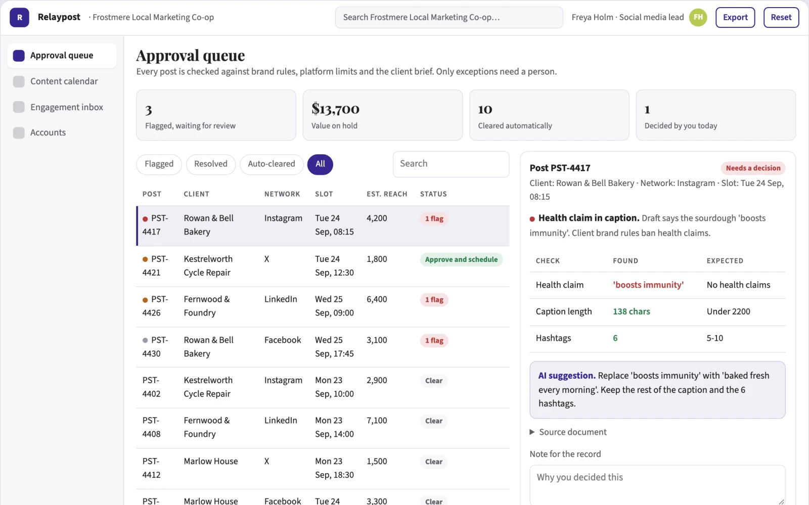What Multi-platform social publishing coordination portal looks like