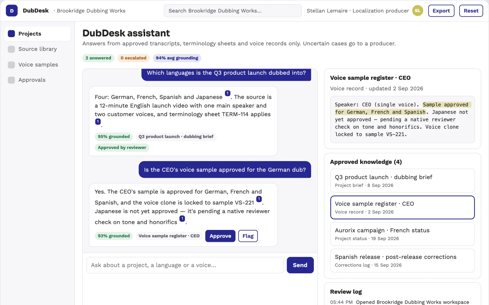 What Multilingual voice-preserving video dubbing portal looks like