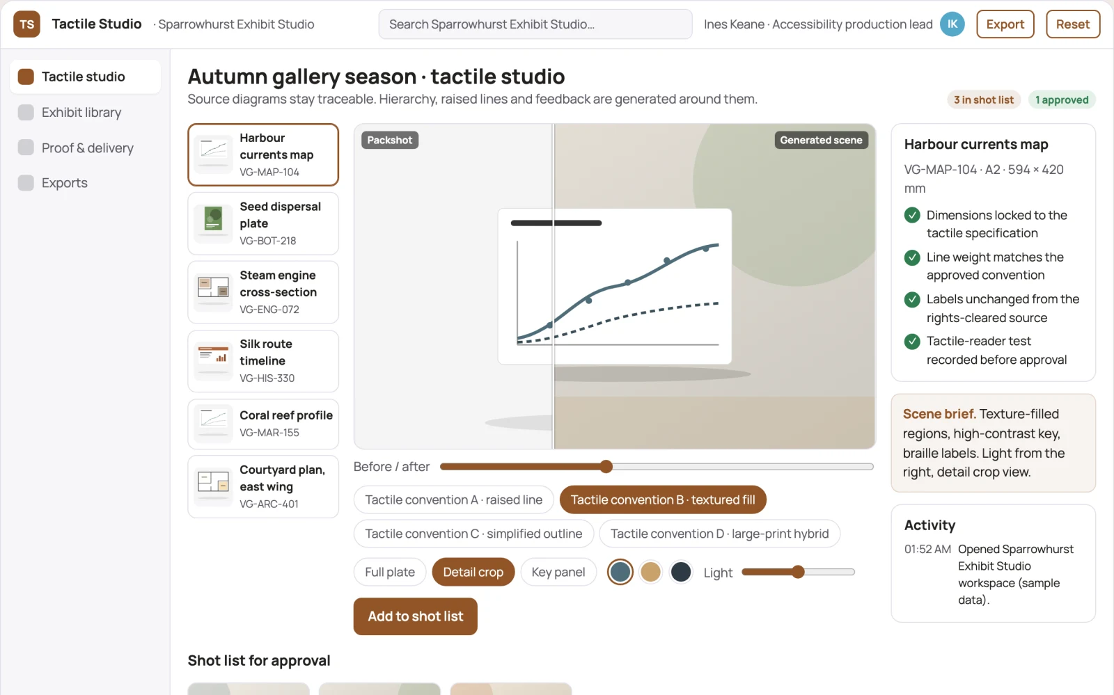 What Museum tactile diagram production studio looks like