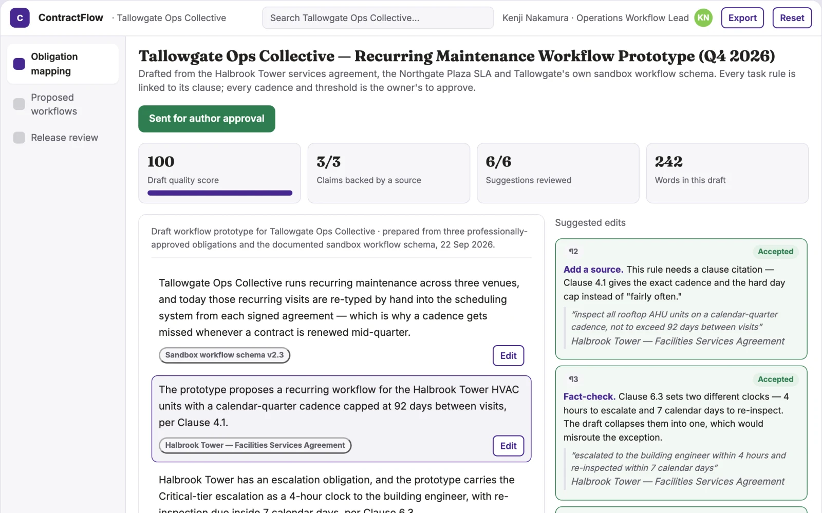 What Operations contract-to-task automation studio looks like
