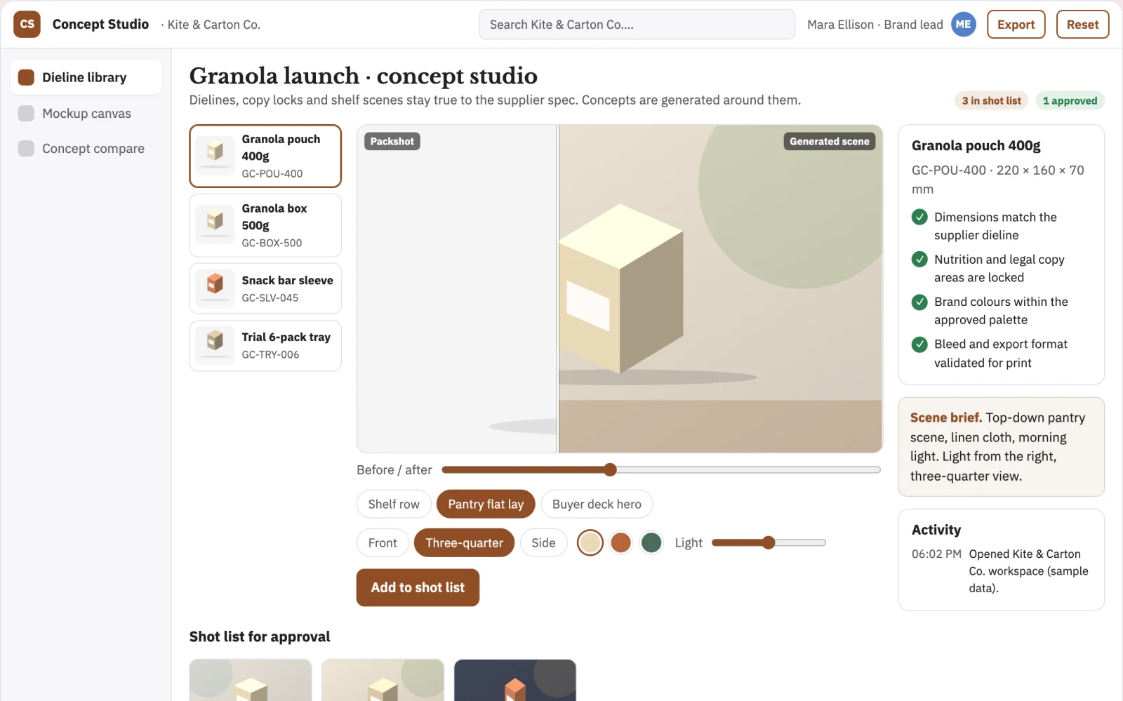 What Packaging concept studio looks like