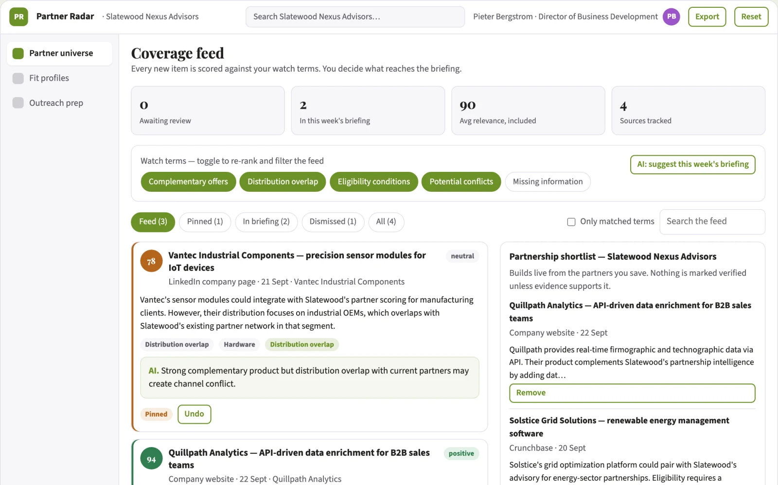 What Partnership discovery service looks like